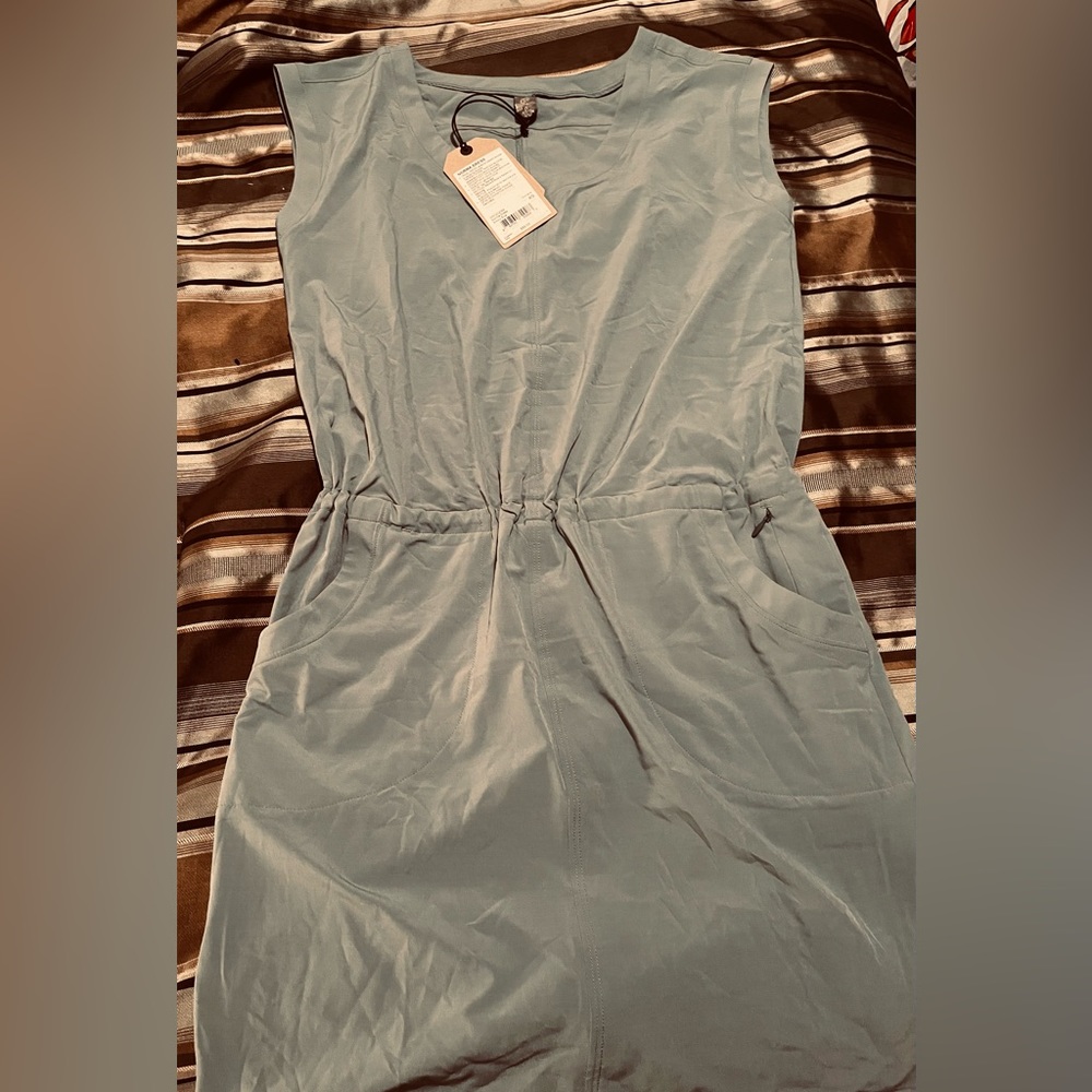 Prana Norma Dress. XS. Smoky Blue. Never worn, tag still on.